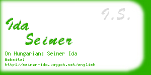 ida seiner business card